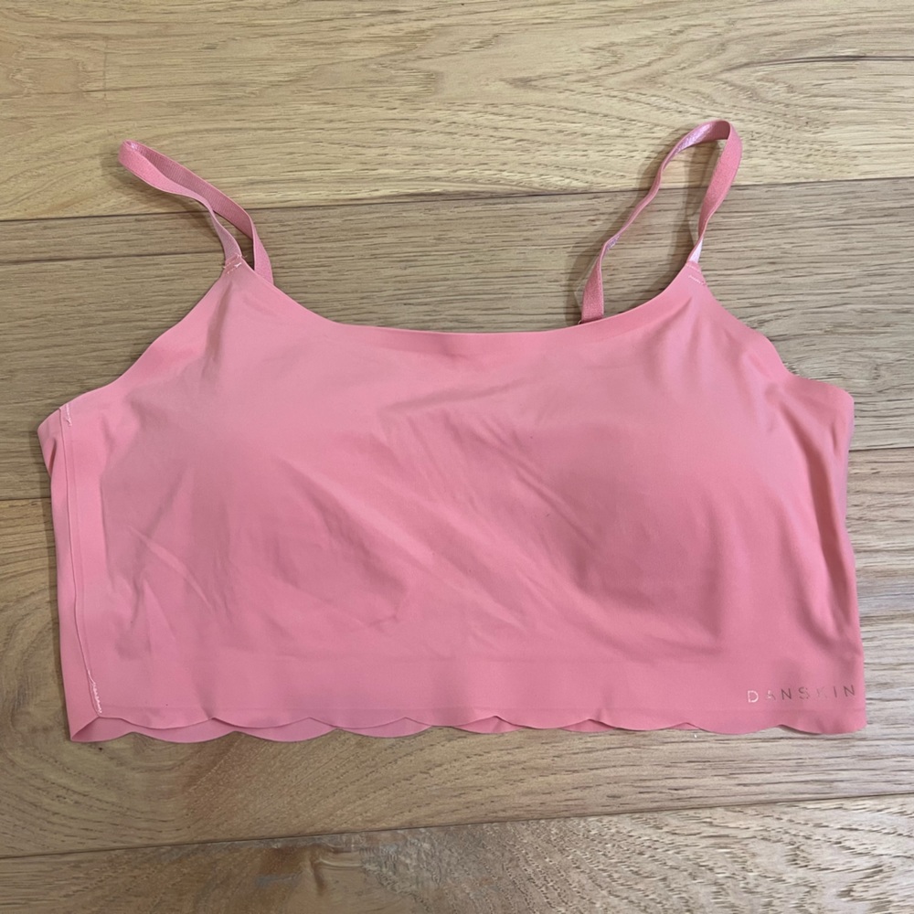 NWOT Danskin Inimate Dusty Pink Scalloped Bralette - Size L